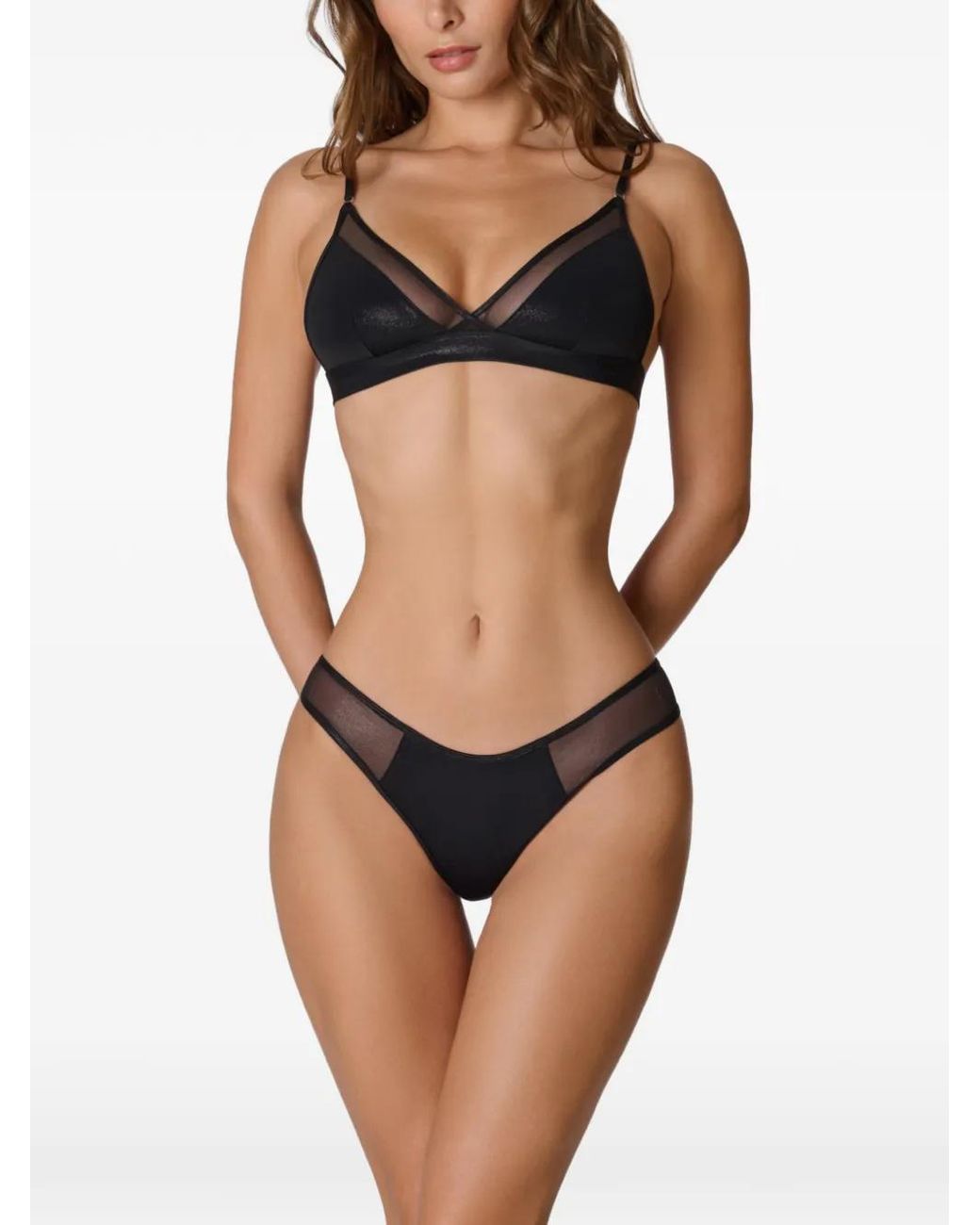 Maison Close Black Minuit Triangle Bikini Top
