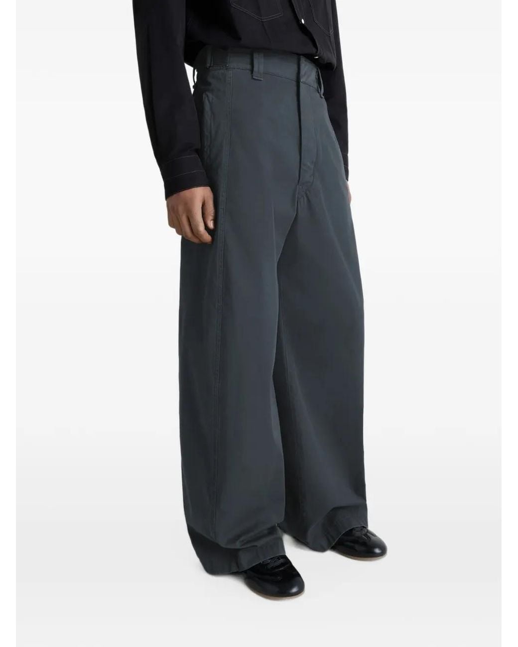 Lemaire Blue Maxi Utility Trousers for men