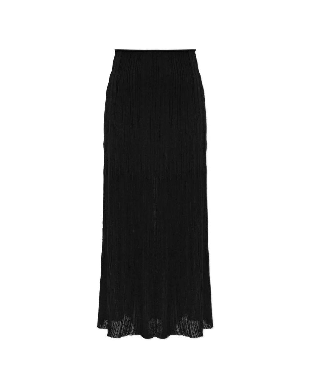 Balmain Black Pleated Skirt