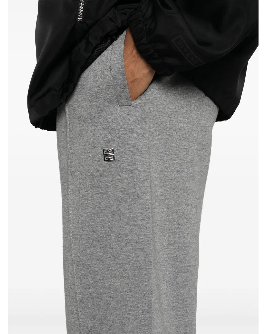 Metallic Logo Joggers Givenchy de hombre de color Gray