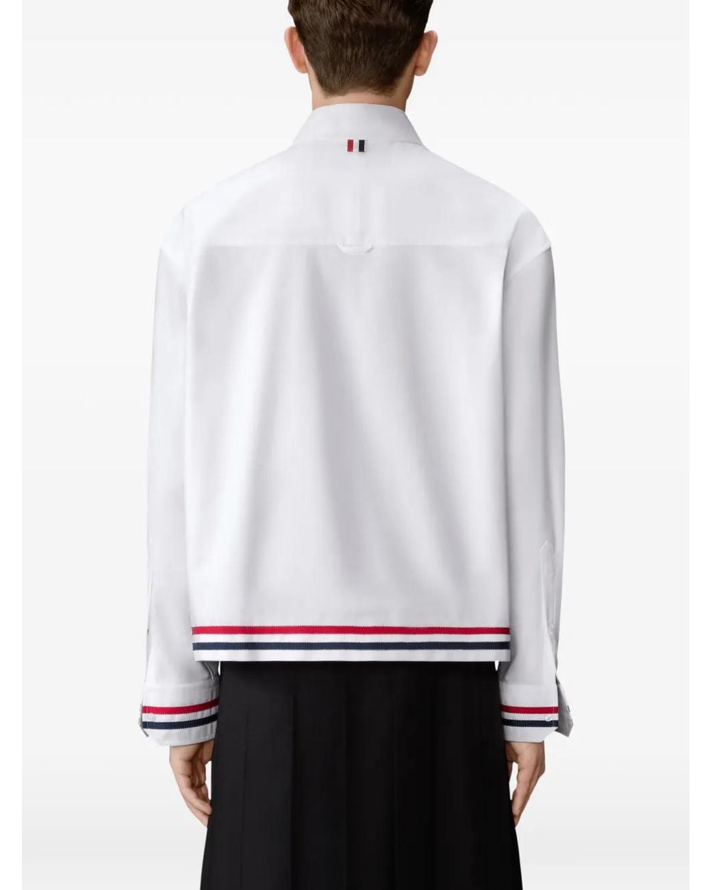 Thom Browne White Buttoned-Cuffs Shirt for men