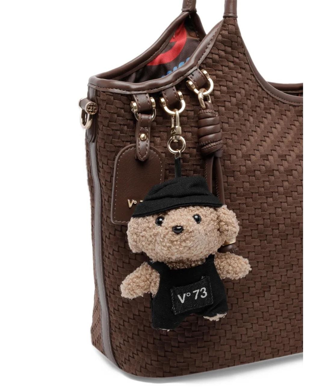 V73 Brown Zelda Woven Tote Bag