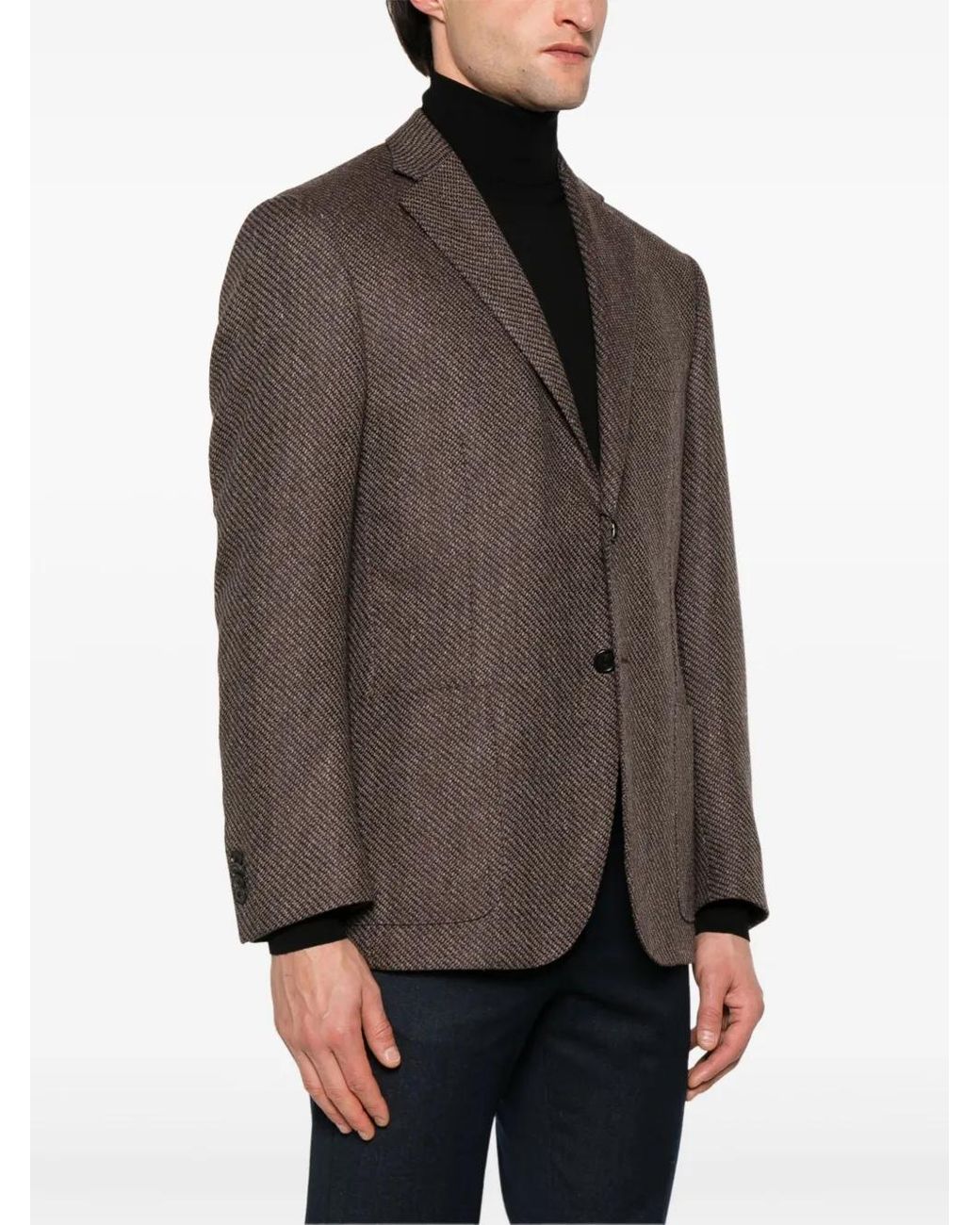 Corneliani Brown Single-Breasted Blazer for men