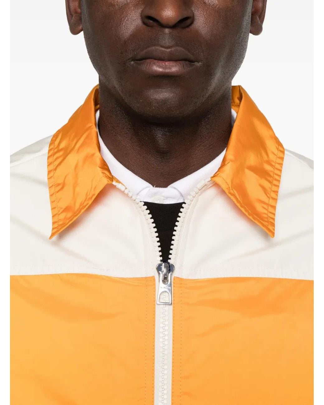 Moncler Orange Dirillo Colour-Block Drawstring Jacket for men