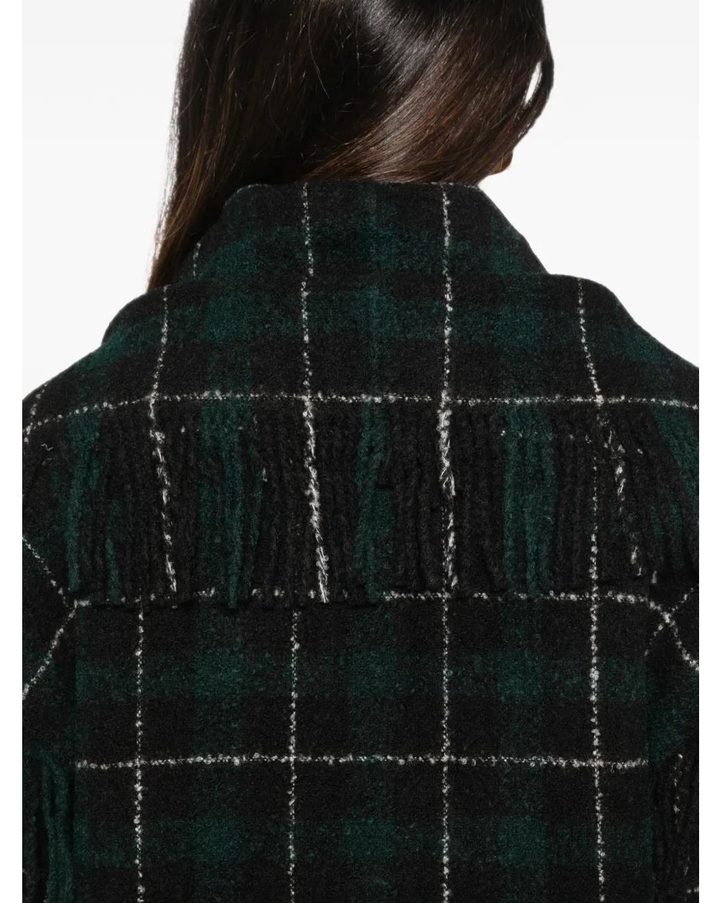 Giacca Sciarpa Con Frange di Totême in Black