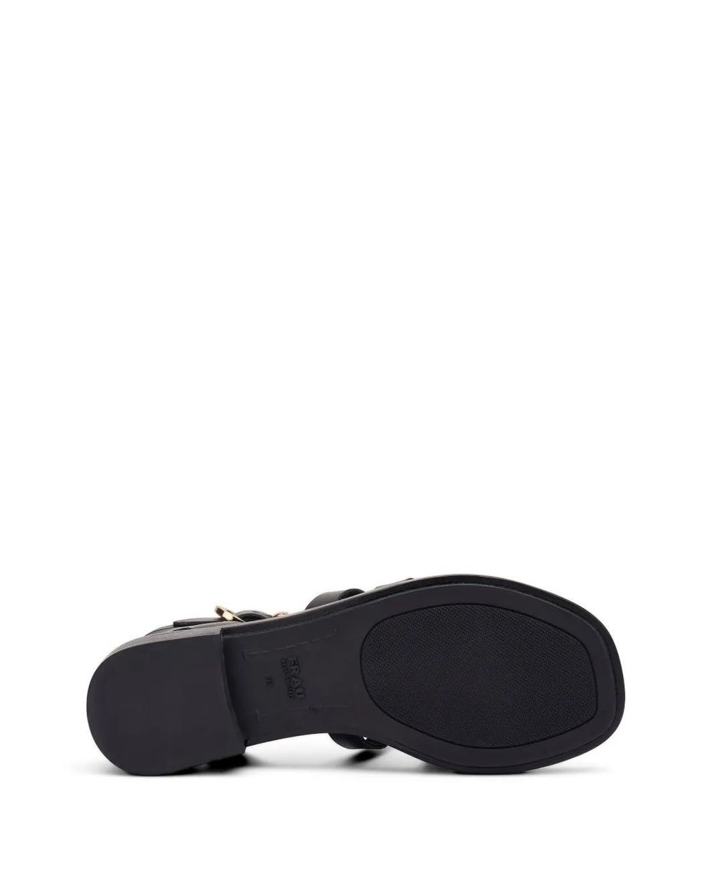 Frau Black Cage Leather Sandals