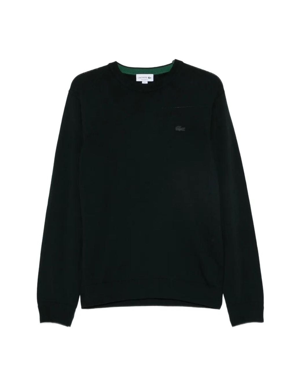 Lacoste Black Crew-Neck Sweater for men