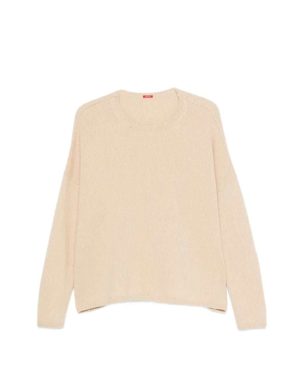Apuntob Natural Fine-Knit Drop-Shoulder Sweater