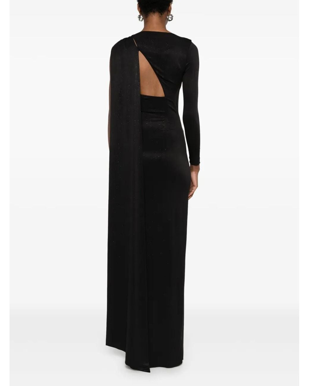Nissa Black Backless Maxi Dress