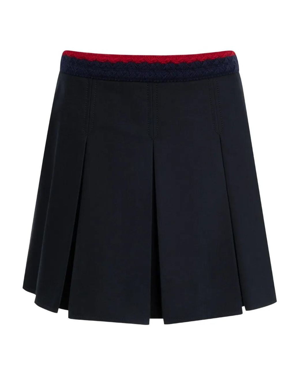 Moncler Blue Pleated Mini Skirt