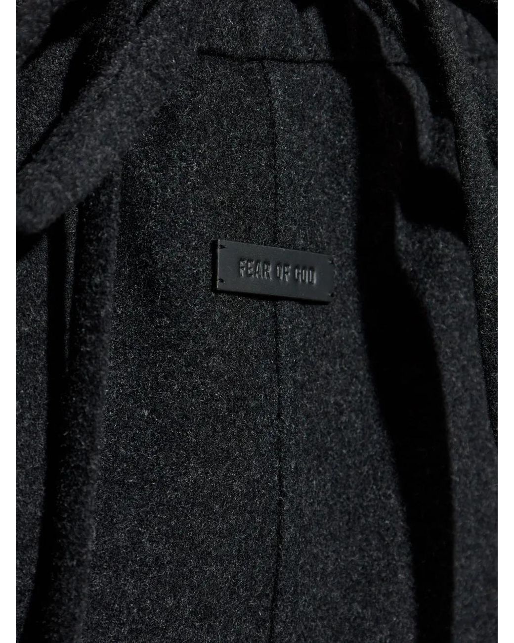 Fear Of God Black Drawstring-Waist Trousers for men