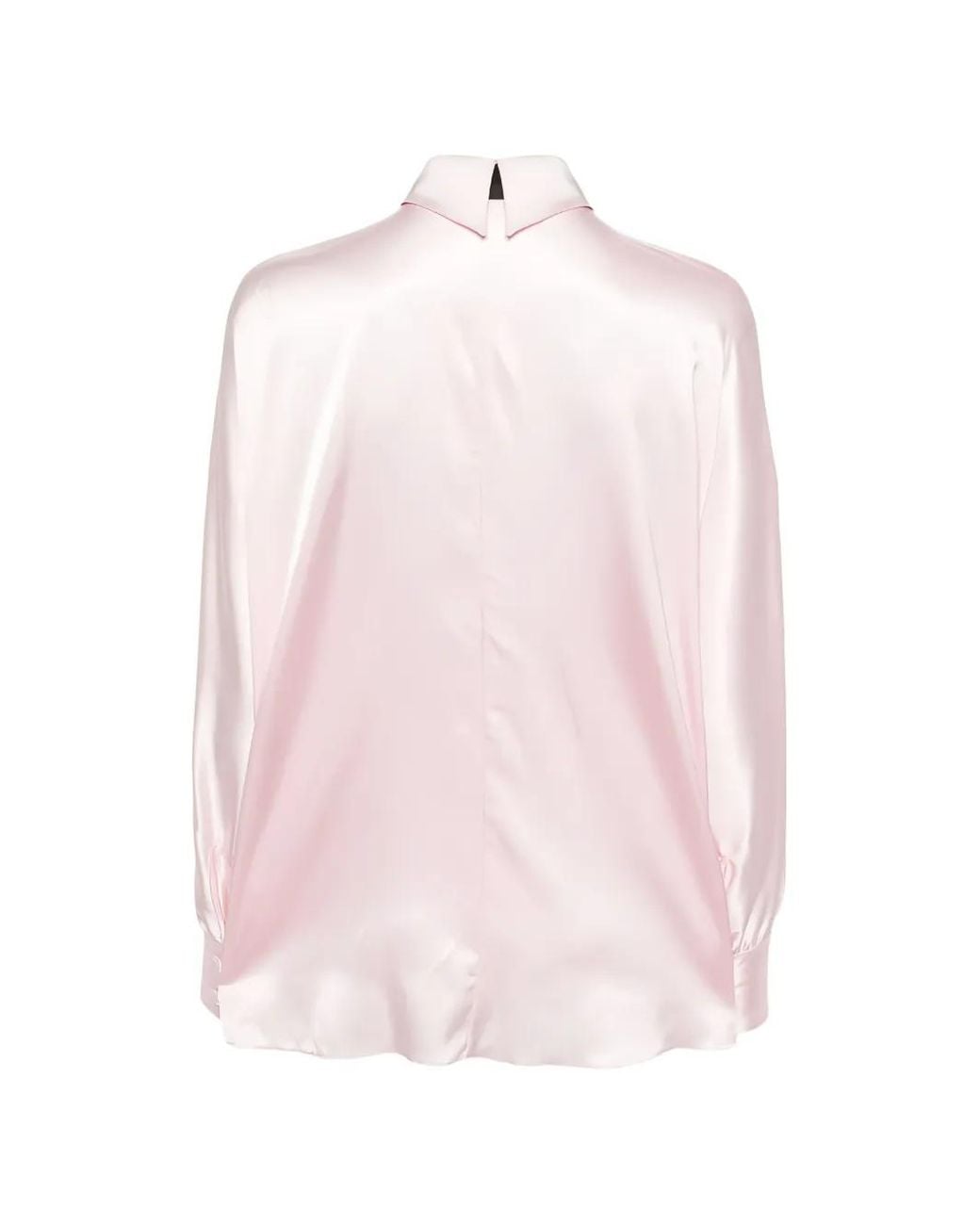 Styland Pink Pussy-Bow Kimono-Sleeve Shirt