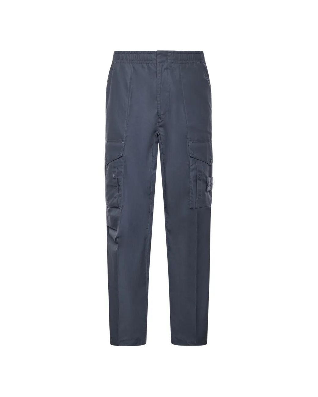 Stone Island Blue 3100017 All-Weather Cotton Canvas Ghost Piece Trousers for men