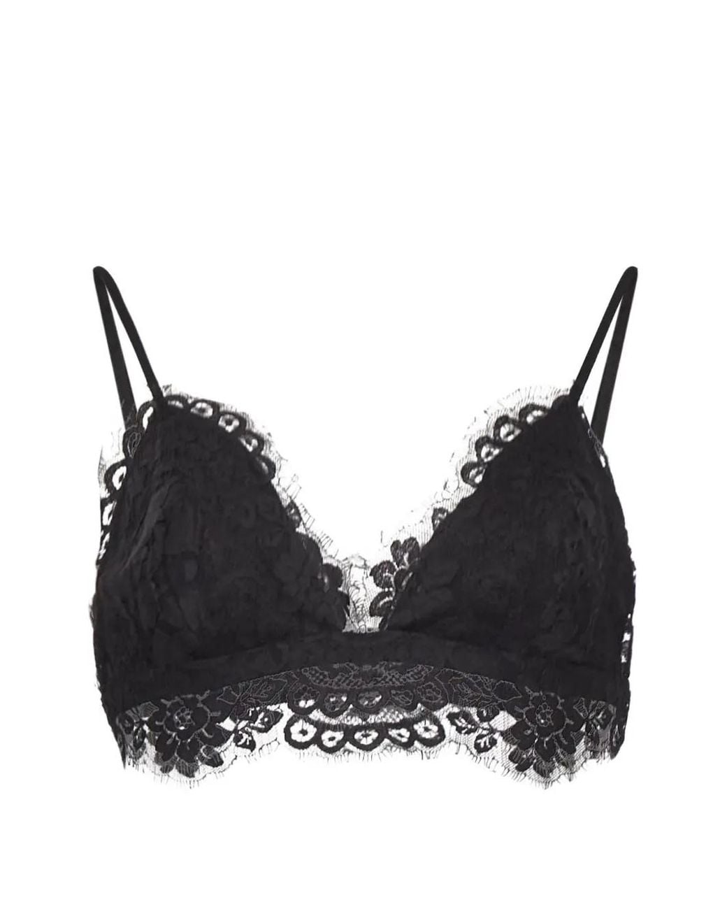 Zimmermann Black Lace-Trim Bralette Top