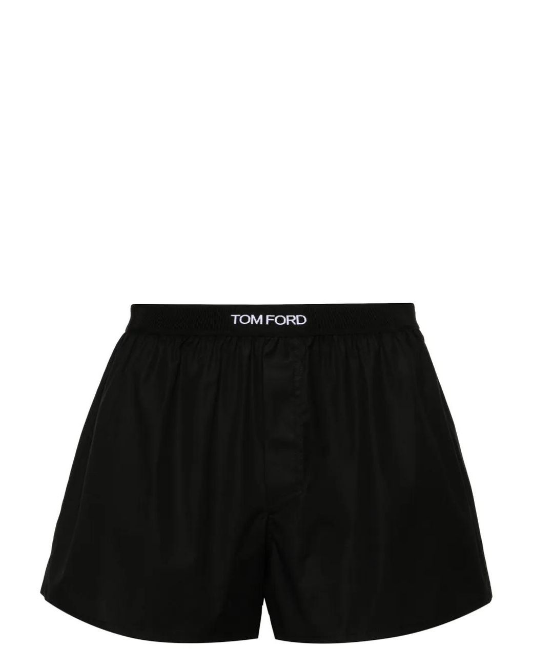 Tom Ford Black Logo-Waistband Boxer Shorts for men