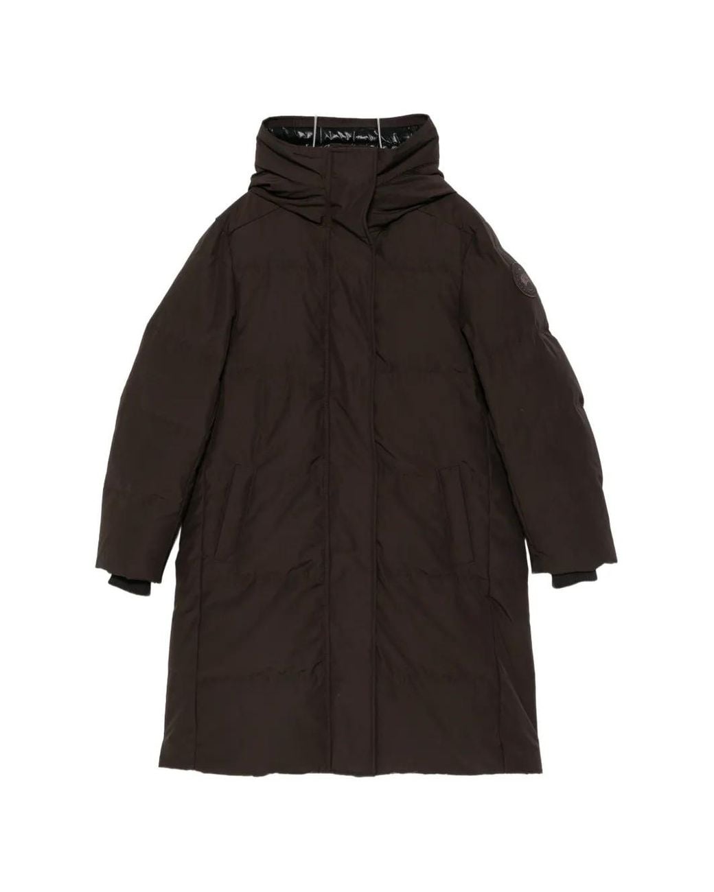 Canada Goose Black Louise Quilted Hooded Coat