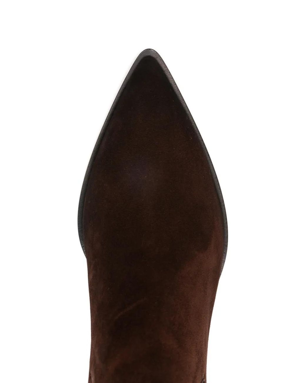 Santoni Brown Pointed-Toe Suede Boots