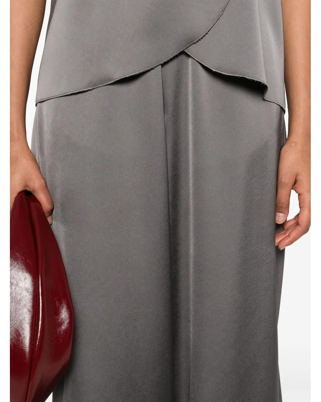 Blanca Vita Gray Satin Trousers