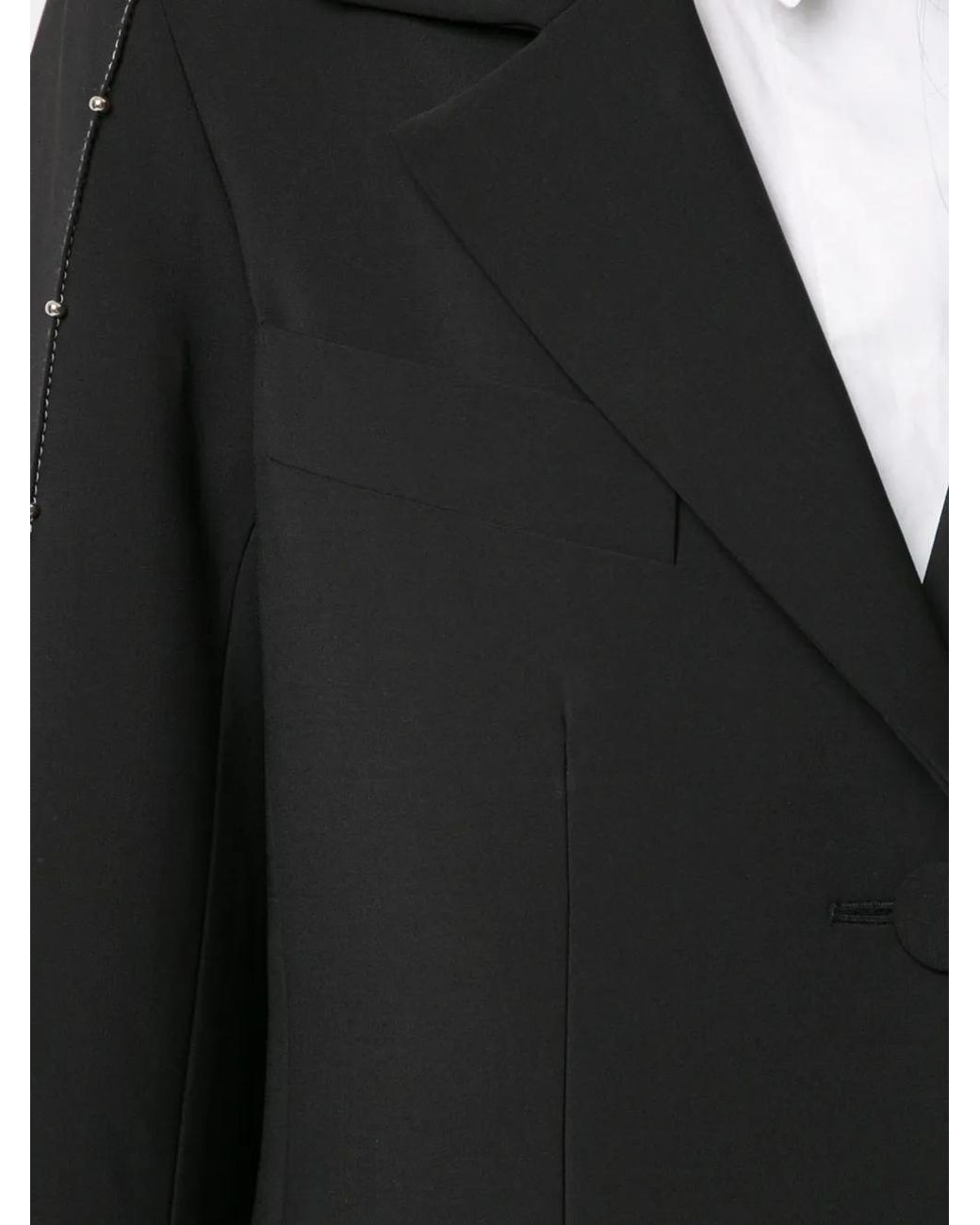 Ellery Black Stud-Embellished Single-Breasted Blazer
