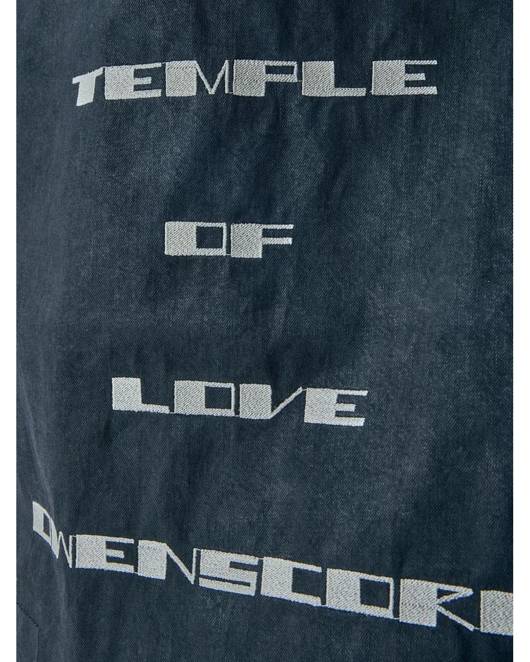 Rick Owens Blue Temple Tote Bag for men