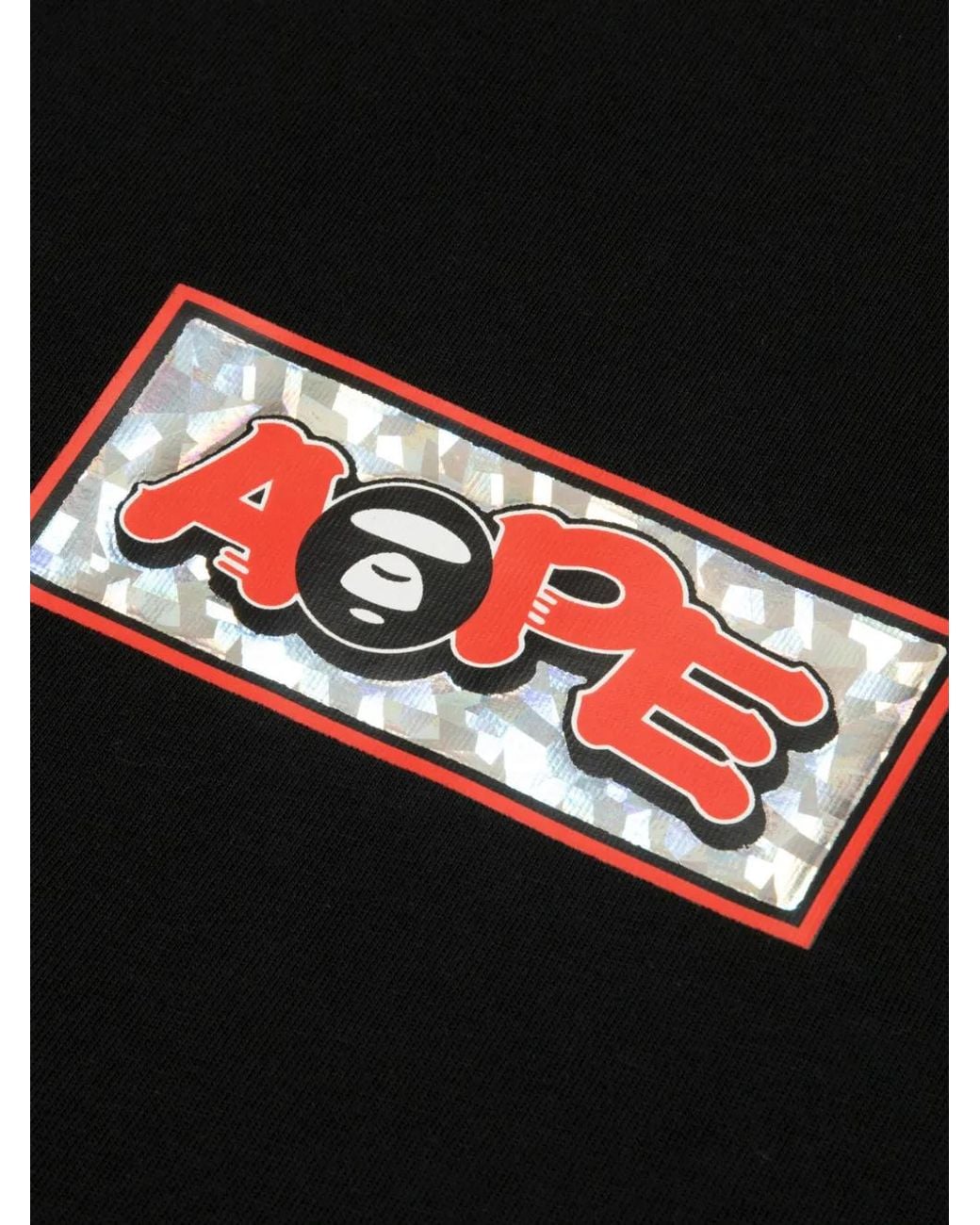 Aape By A Bathing Ape Black Graphic-Print T-Shirt for men