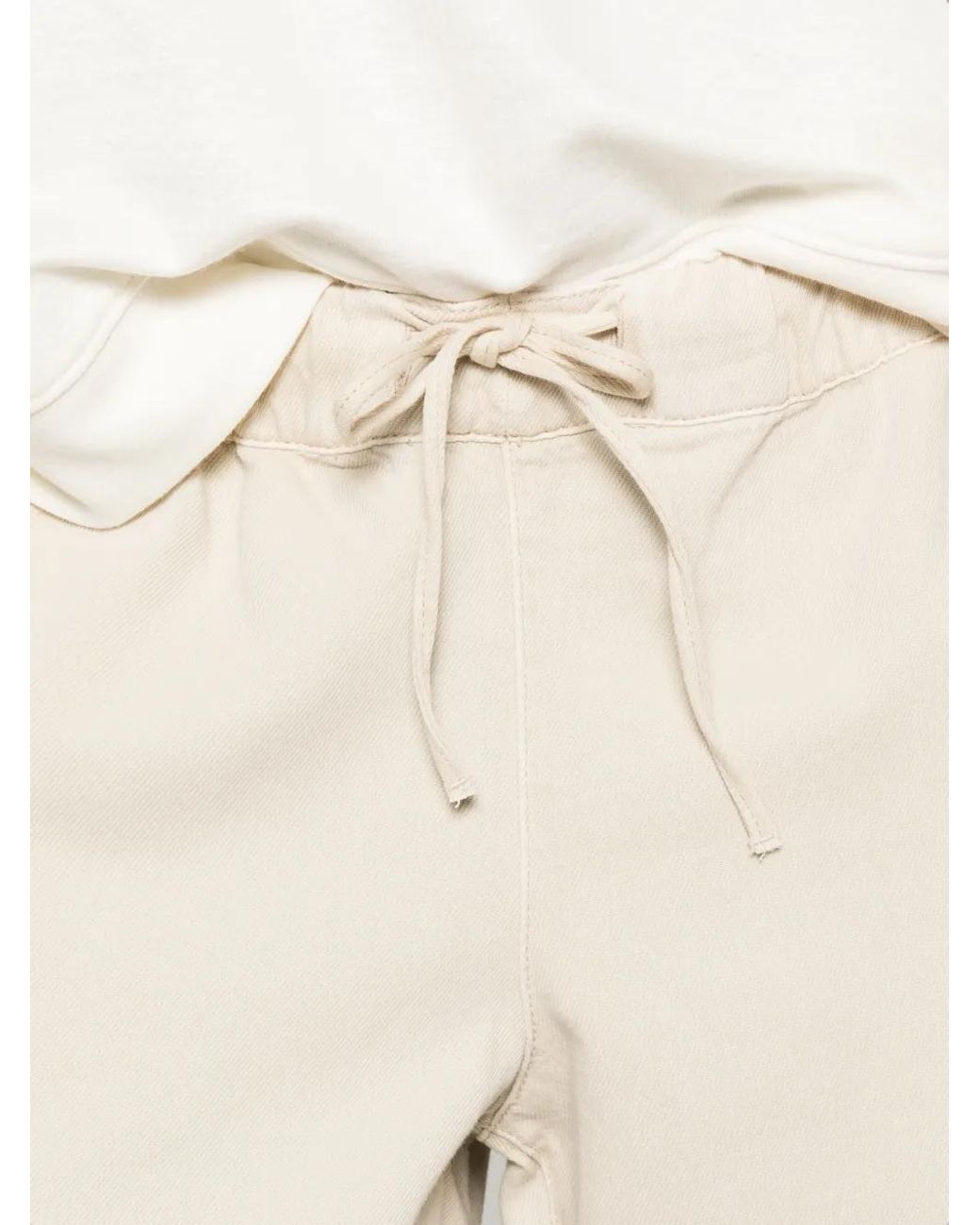 MAISON 123 White Pantalon Malo À Lien De Resserrage