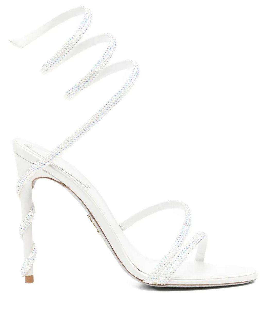 Rene Caovilla White 120Mm Spiral-Embellished Sandals