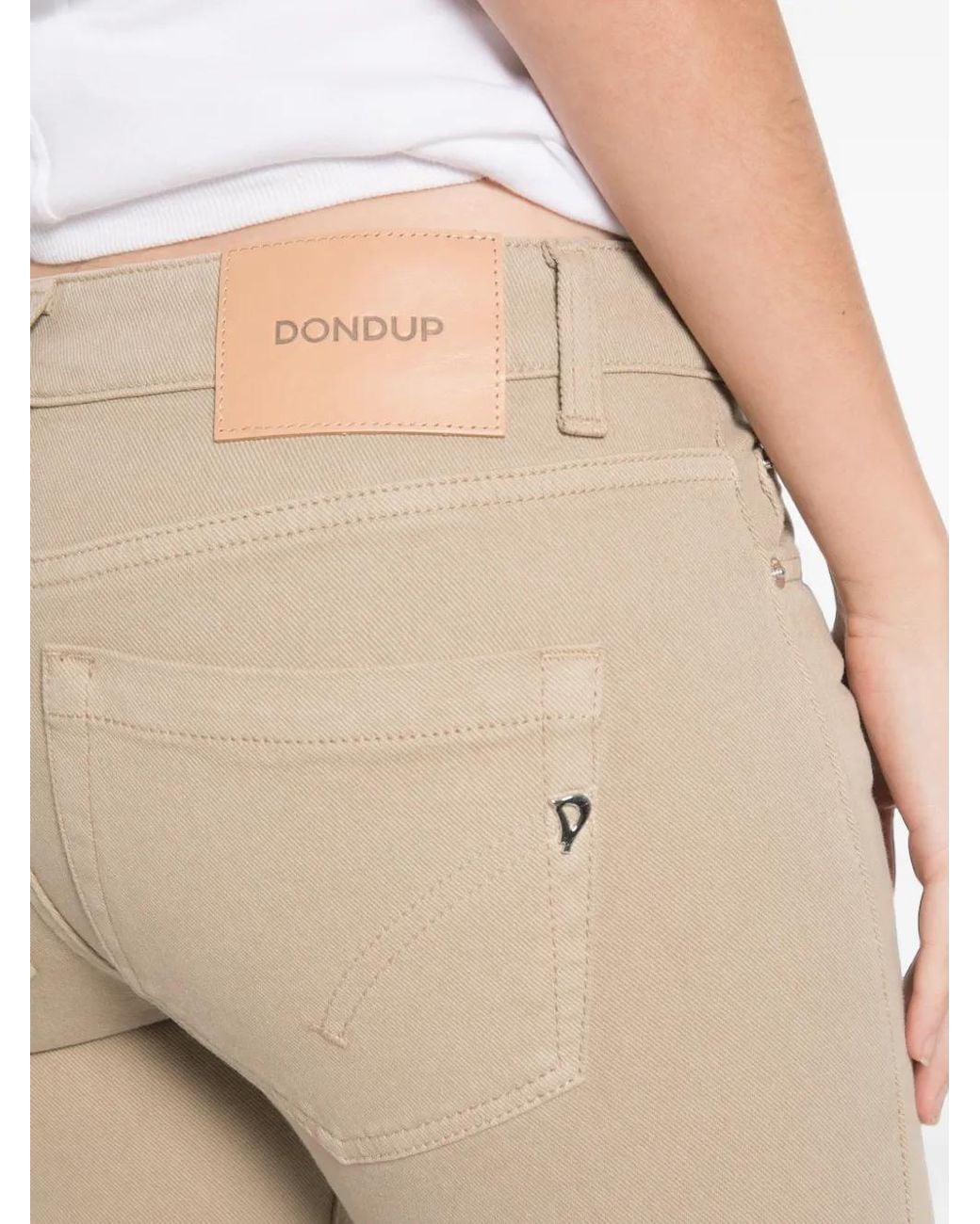 Dondup Natural Logo-Plaque Slim-Fit Jeans