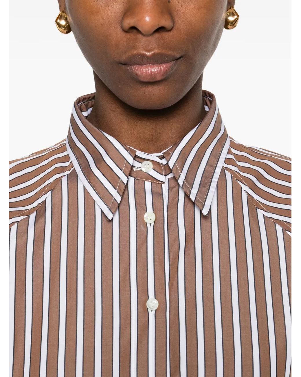 Brunello Cucinelli Gestreept Blouse in het Pink