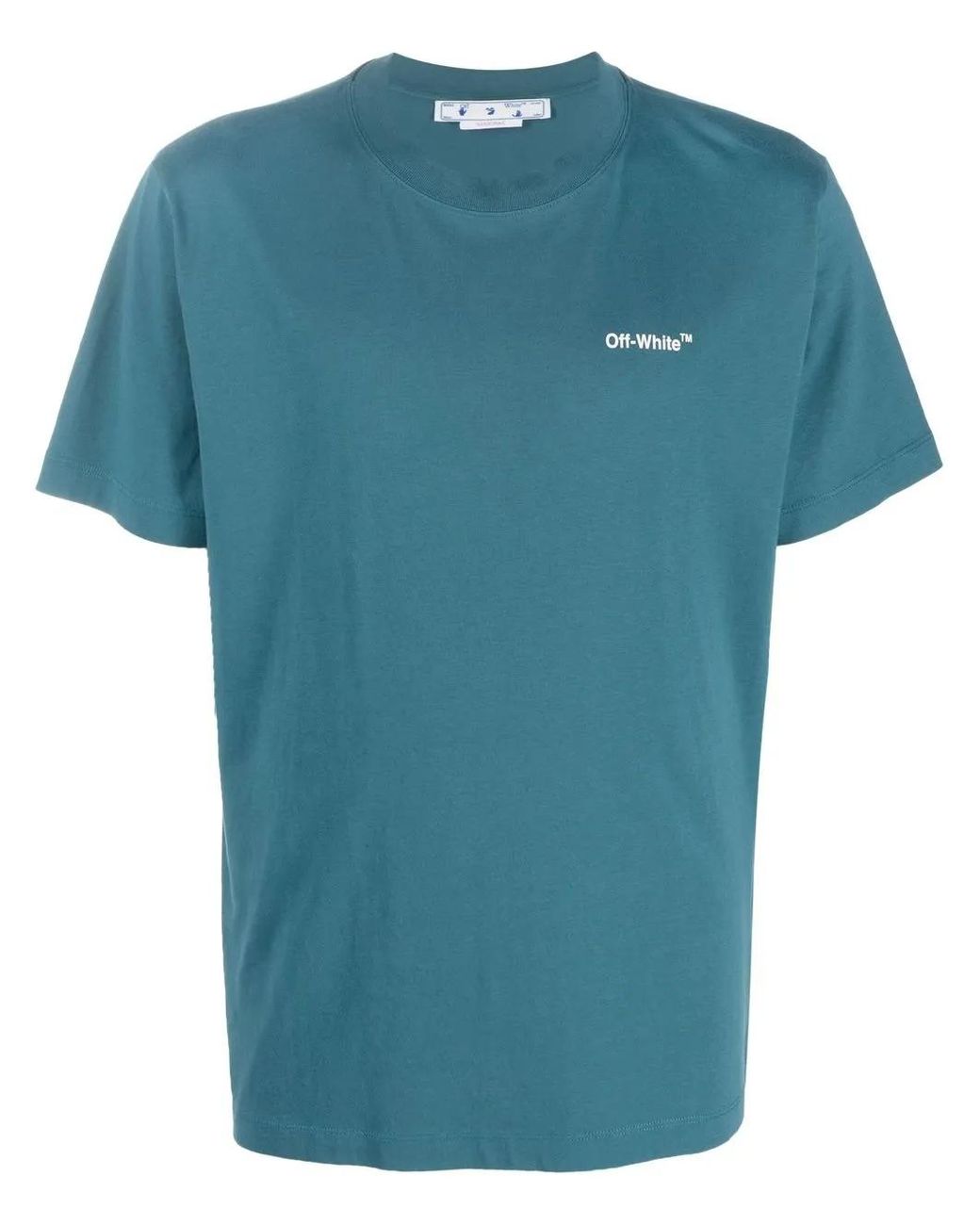 Off-White c/o Virgil Abloh Blue Chain-Link Arrows-Print T-Shirt for men