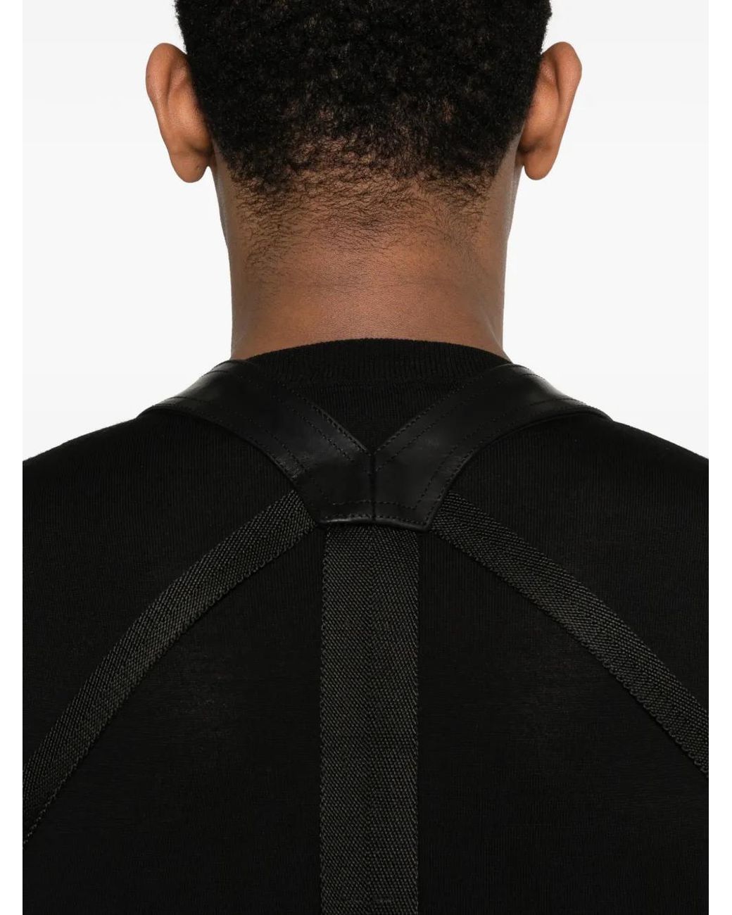 Rick Owens White Temple Bauhaus Leather Vest for men