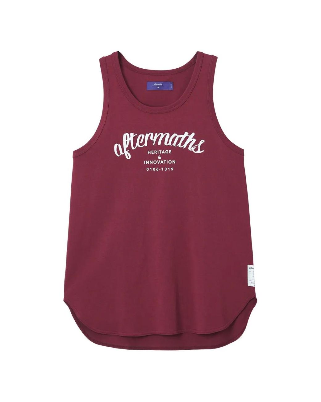AFTERMATHS Purple Logo-Print Tank Top for men