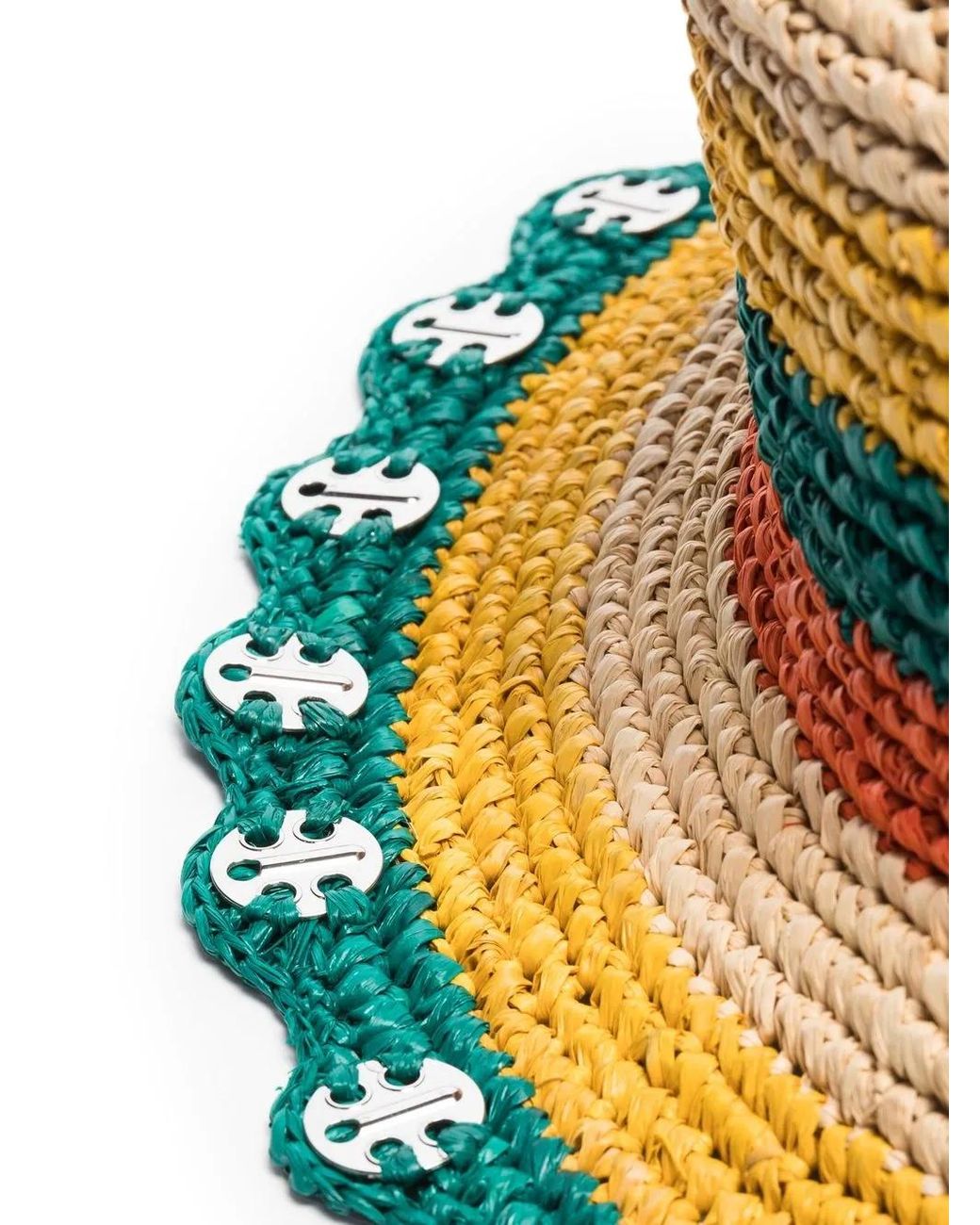 Rabanne Green Raffia Straw Hat