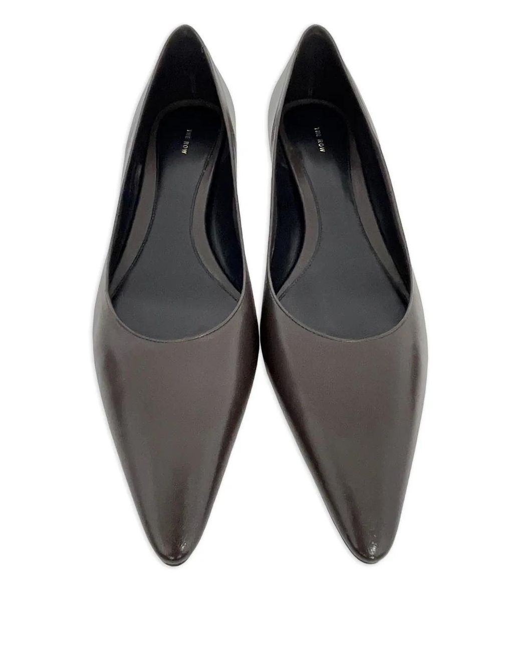 The Row Black Pointed-toe Kitten-heel Pumps