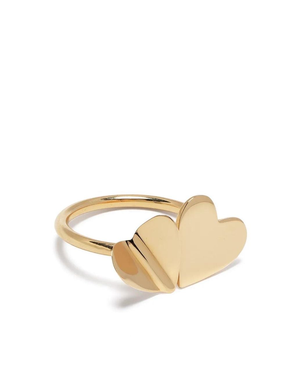 CADAR Metallic 18Kt Double Folded Heart Ring