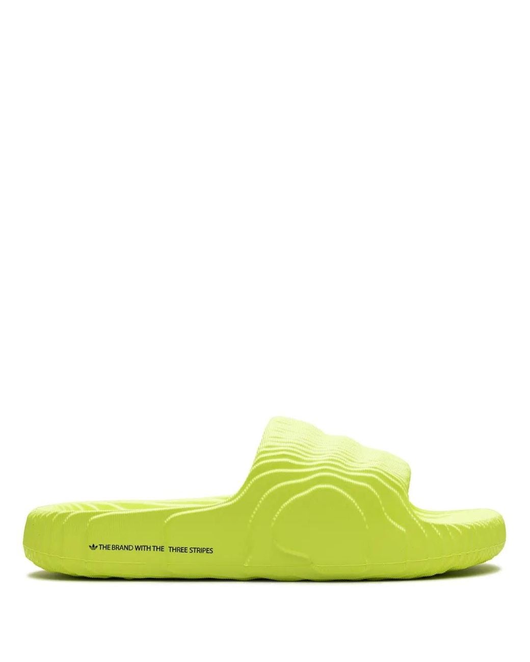 Adidas Green Adilette 22 "Solar" Slides