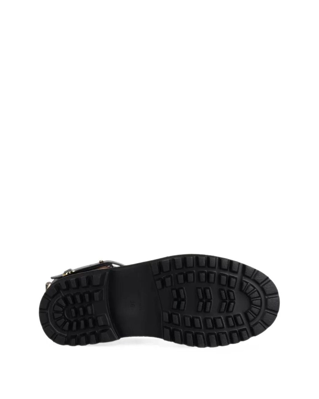 Coccinelle Black Buckled-Strap Lace-Up Combat Boots