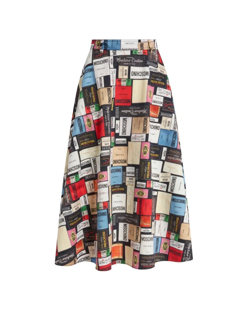 Moschino Midi-Rok Met Logoprint in het White