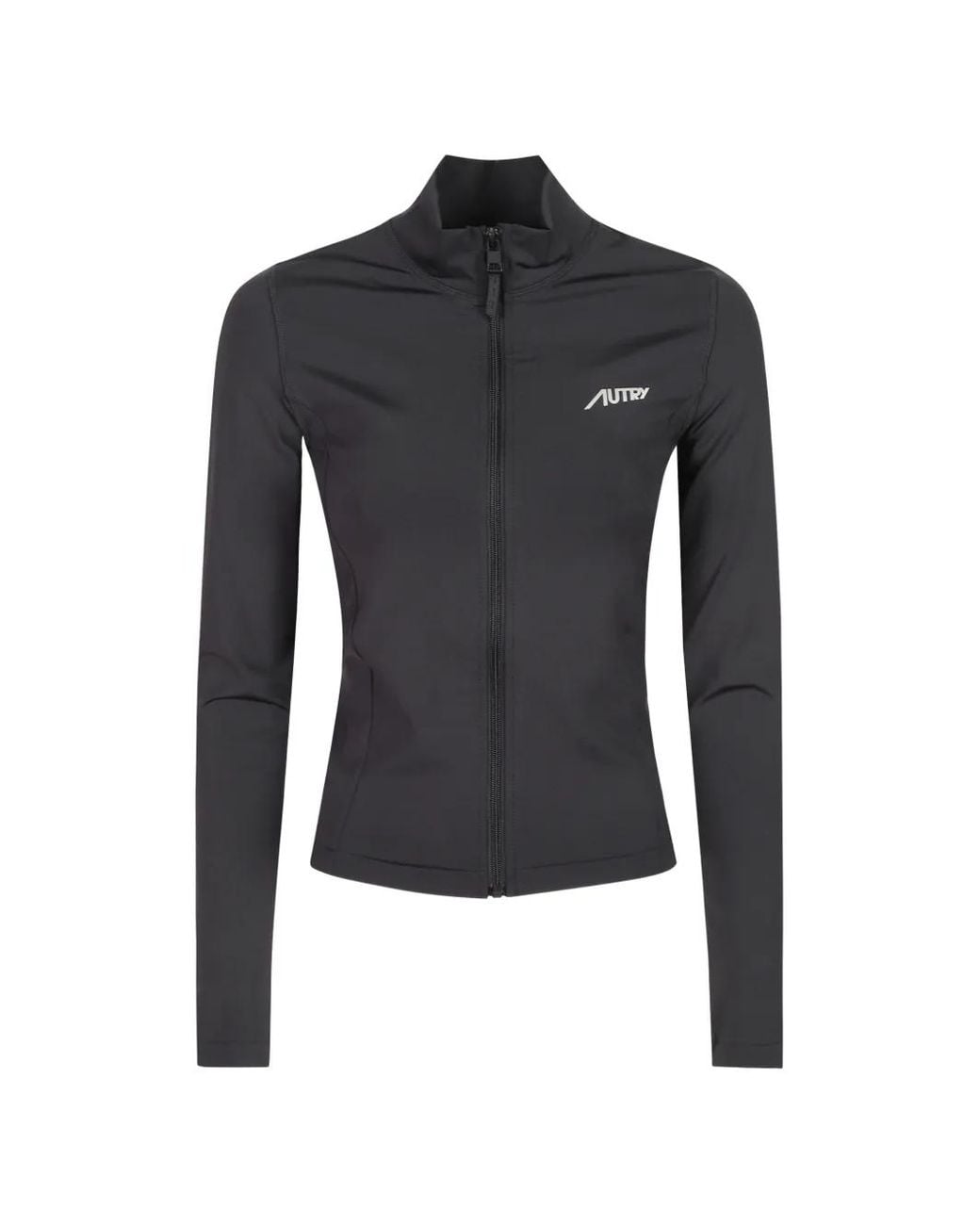 Autry Blue Logo-Print Zip-Up Jacket