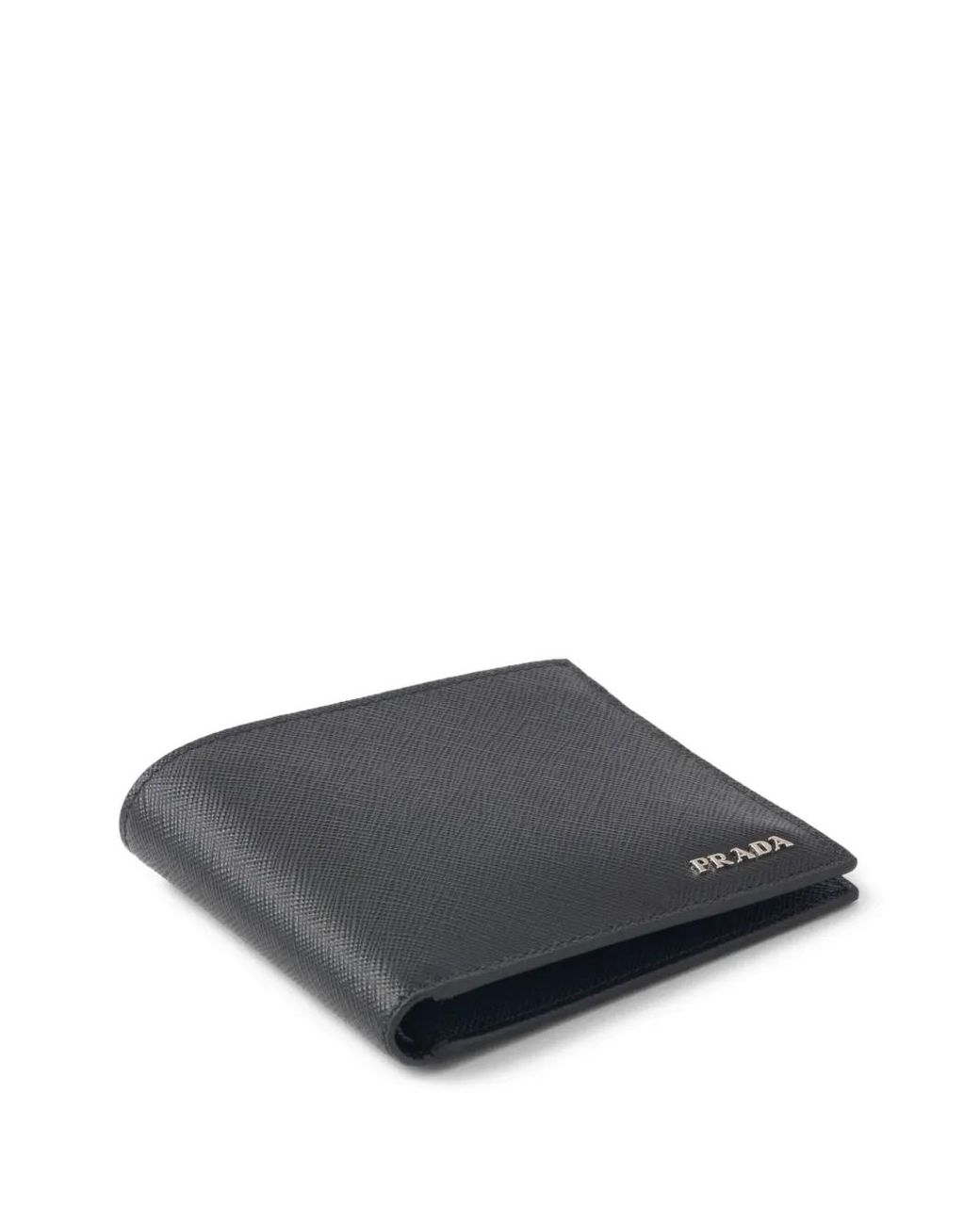 Prada Black Textured Bi-Fold Wallet for men