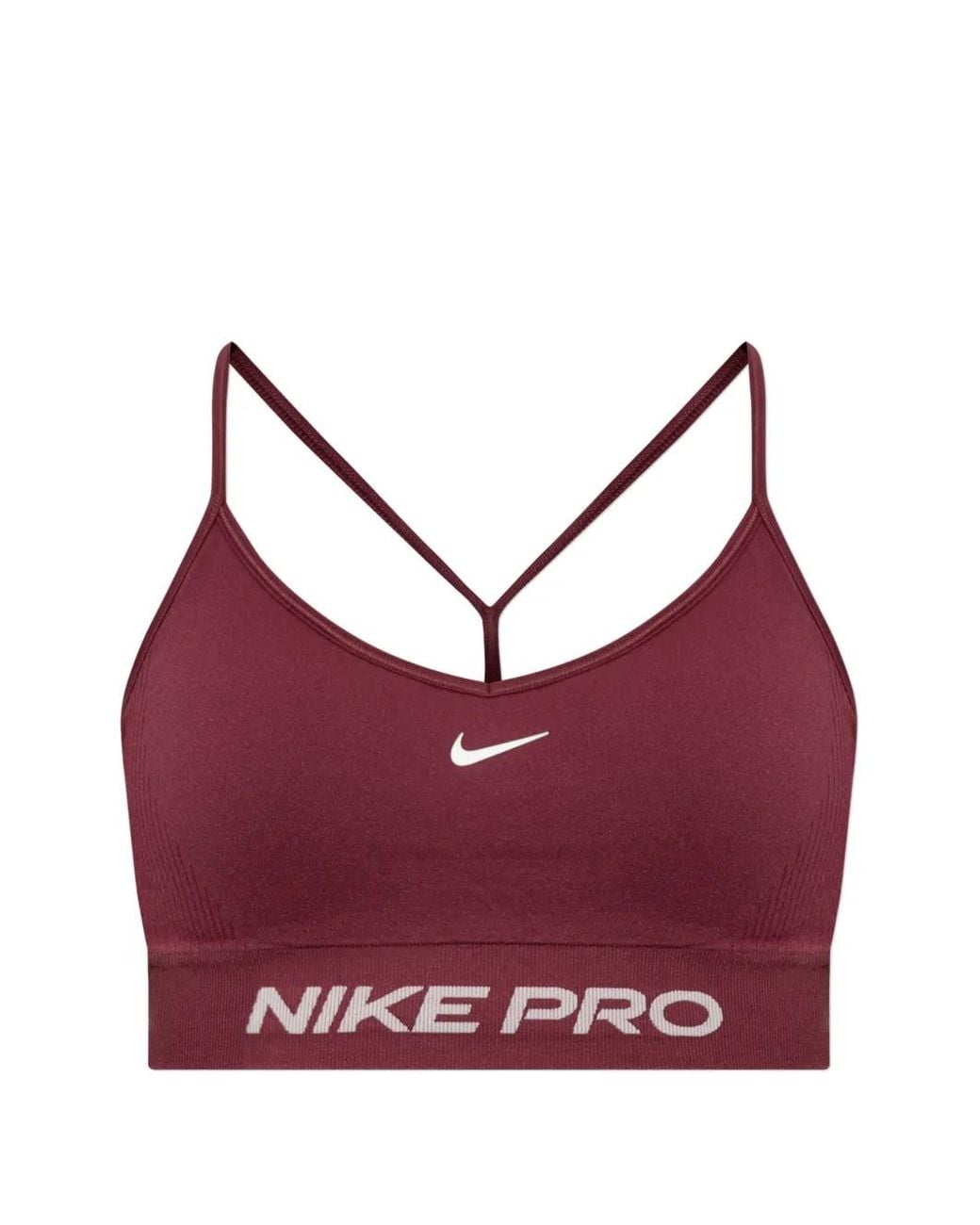 Nike Purple Pro Seamless Light-Support Padded Sports Bra