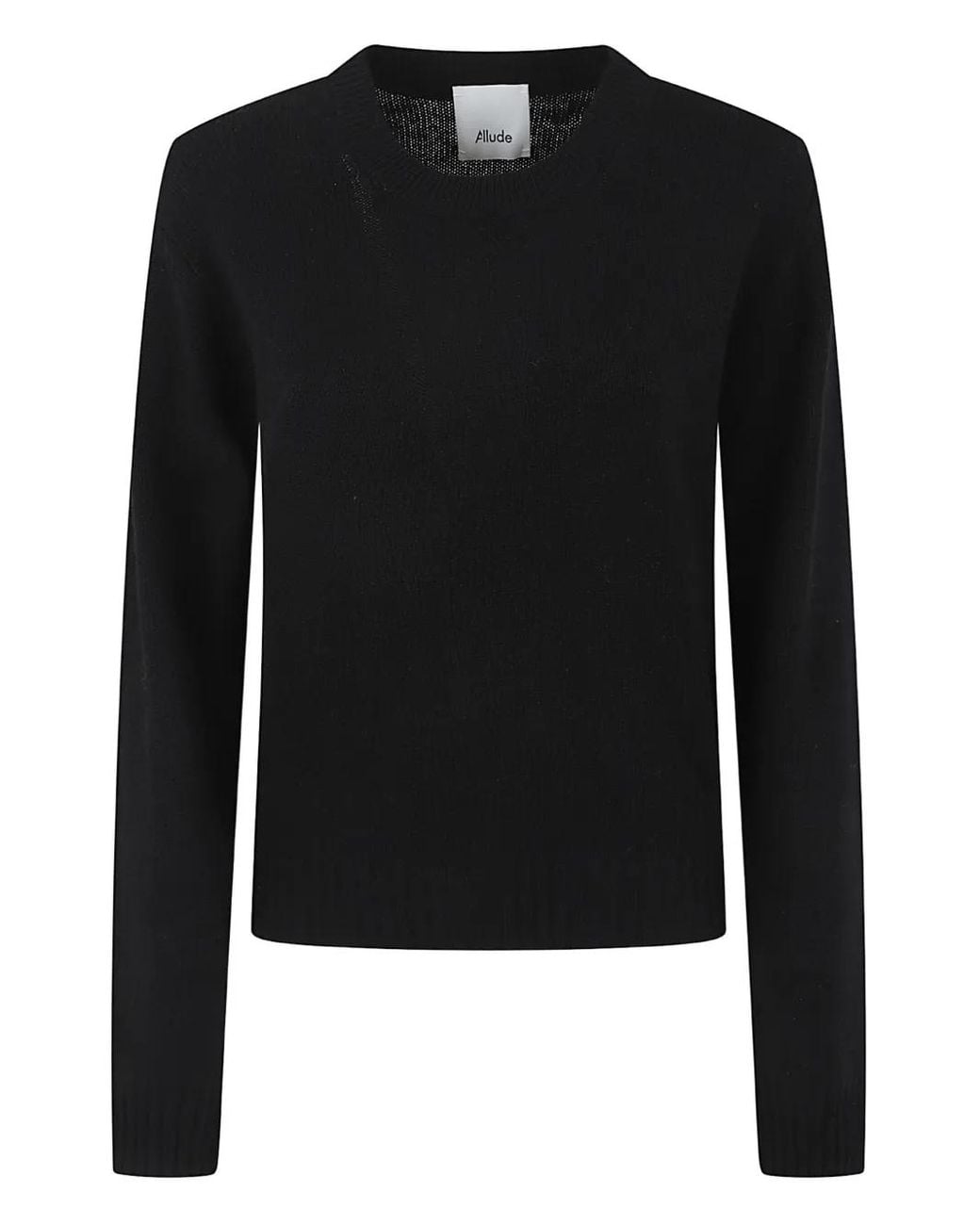 Allude Black Crew-Neck Sweater
