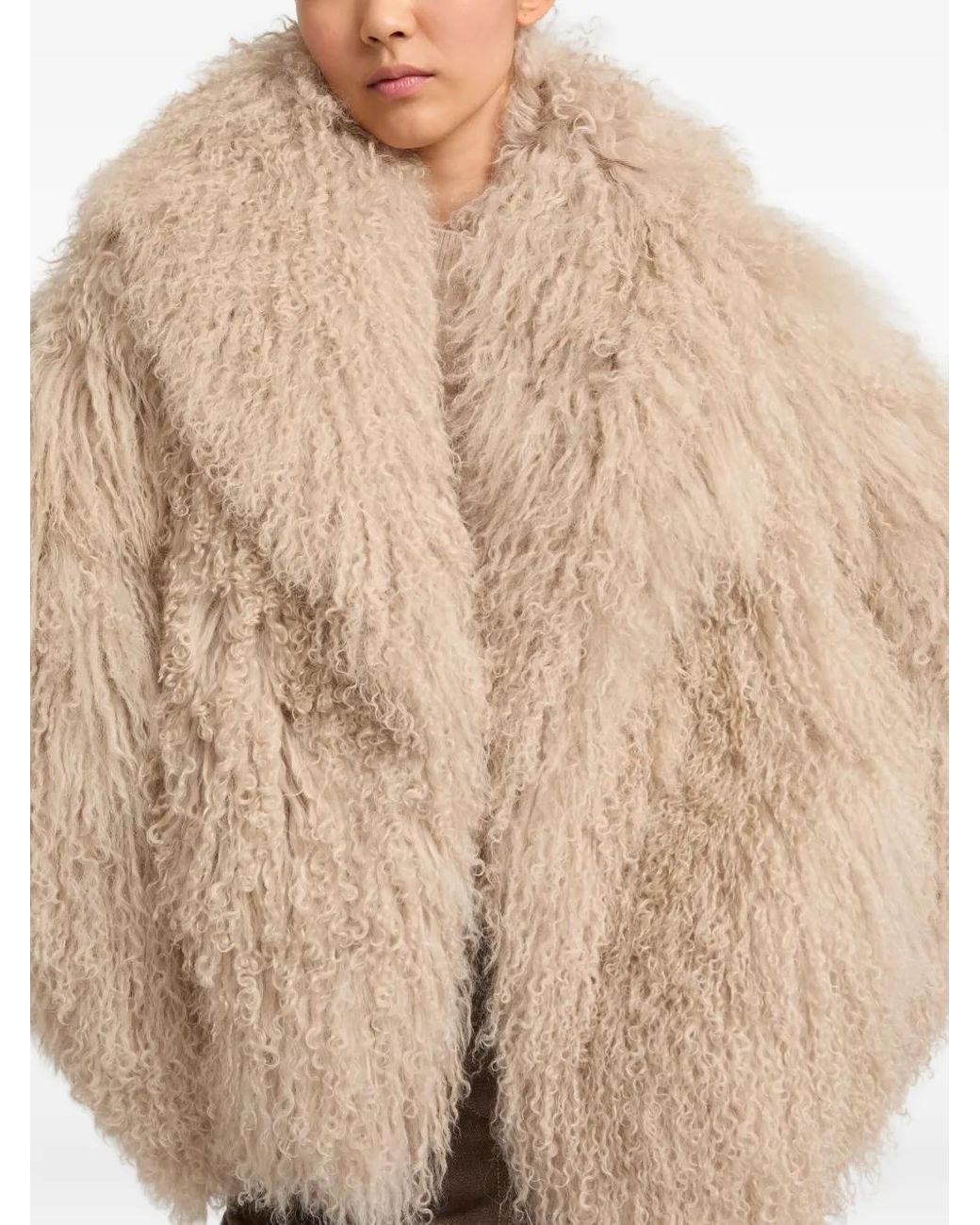 Yves Salomon Natural Shearling Jacket