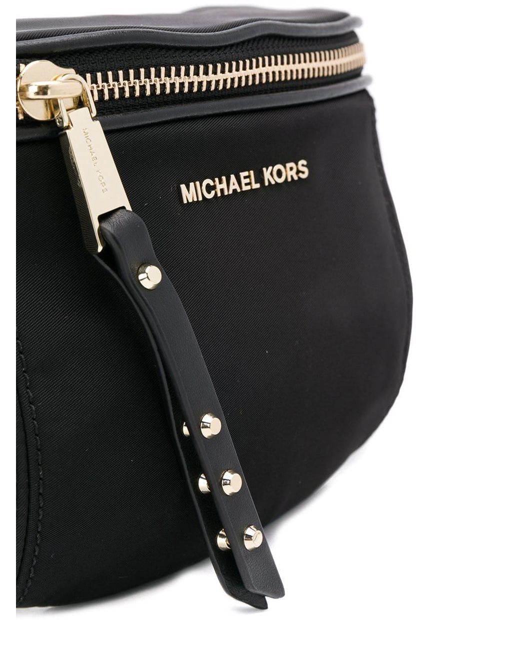 MICHAEL Michael Kors Studded Strap Bum Bag in Black | Lyst