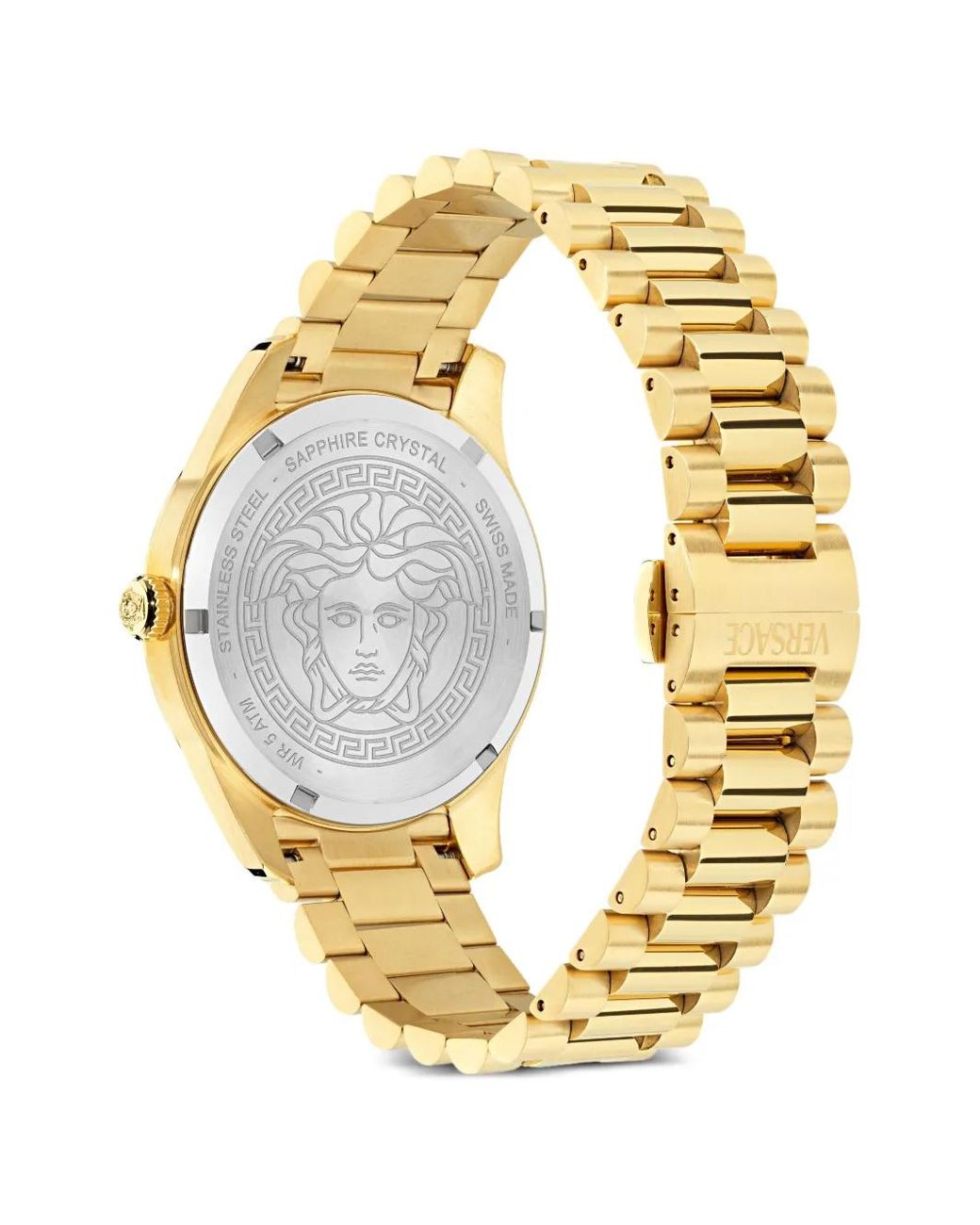 Versace Metallic Greca Gmt Fluted 41Mm for men