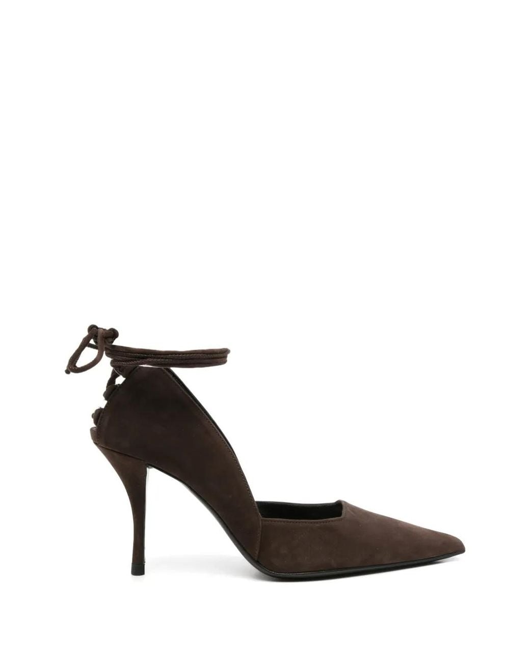 Jude Black Scoop Lace-Up Pumps