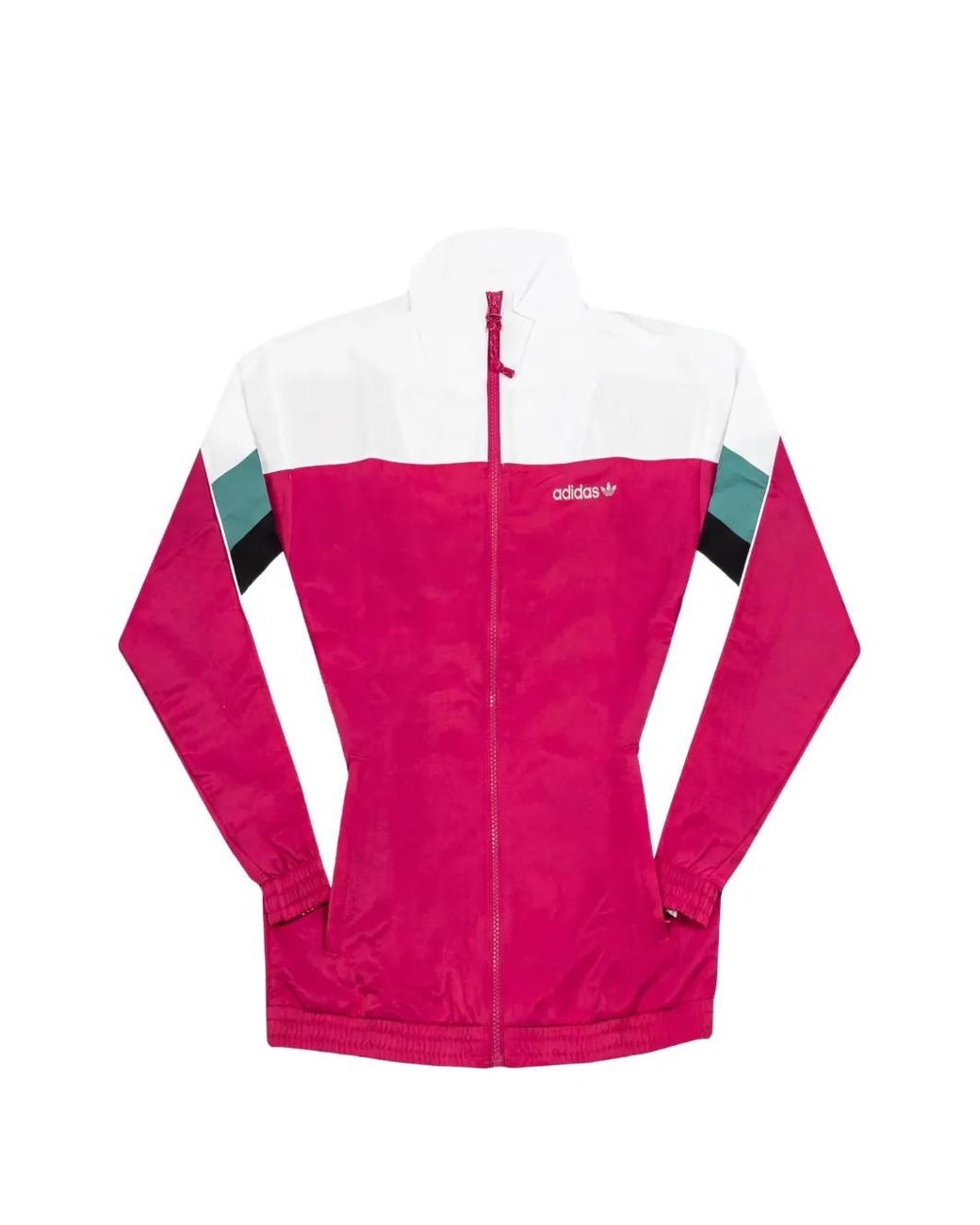 Adidas Pink Stripe-Detail Zip-Up Jacket