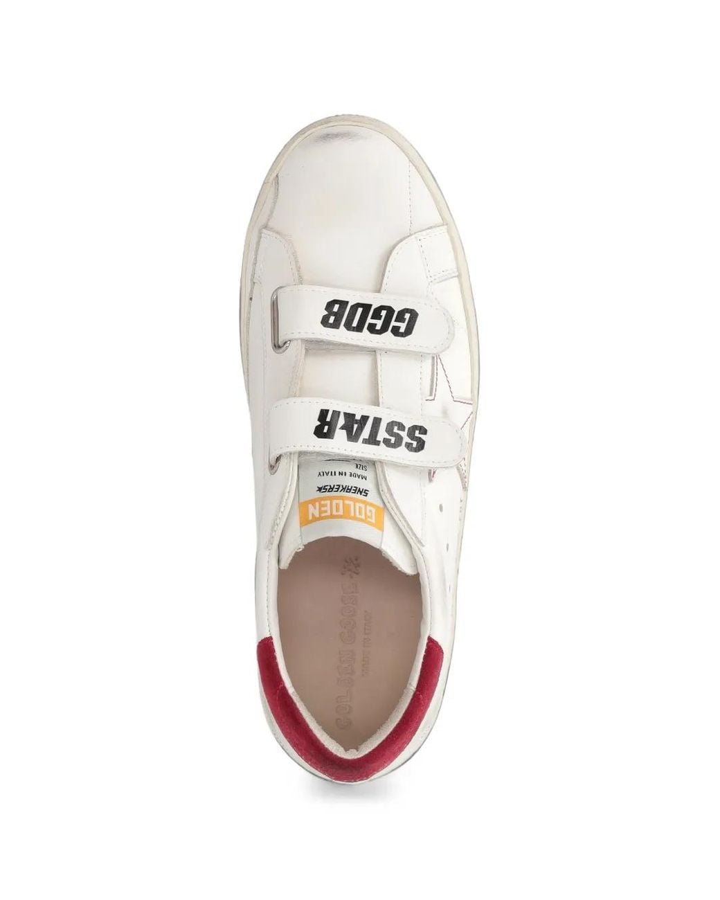 Golden Goose Deluxe Brand White Old School Star-Patch Leather Sneakers