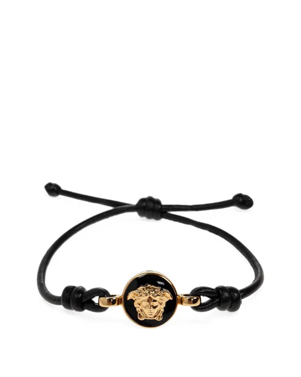 Versace Red Medusa Leather Bracelet