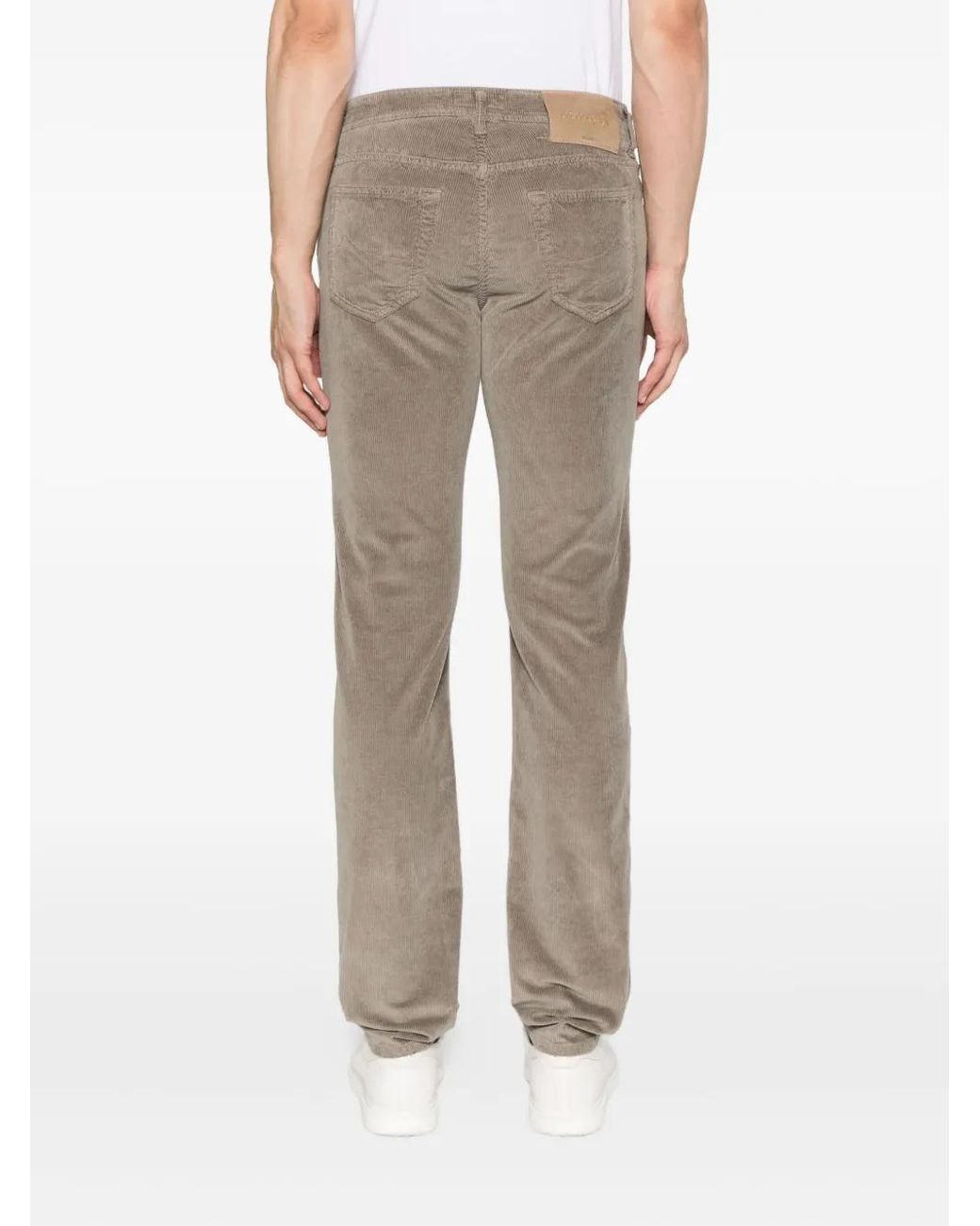 Jacob Cohen Gray Corduroy Trousers for men